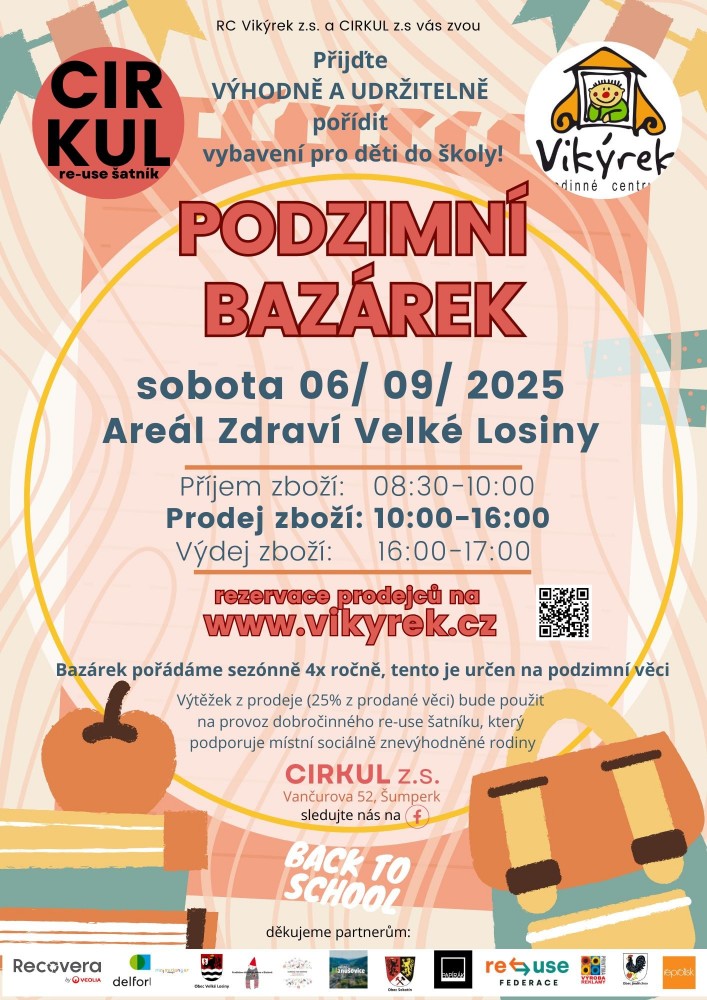 Podzimní bazárek 6.9.2025